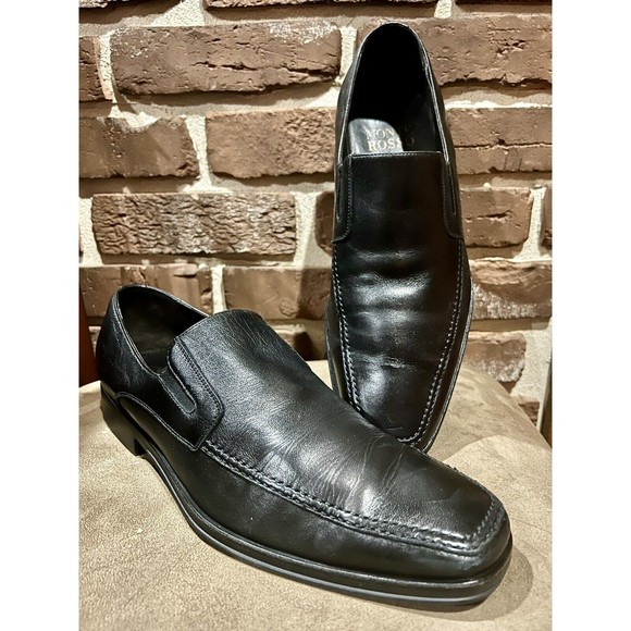 MONTE ROSSO LUCCA NAPPA LEATHER LOAFER - BLACK Made In ITALY 10M - MSRP: $350.00 main image 11